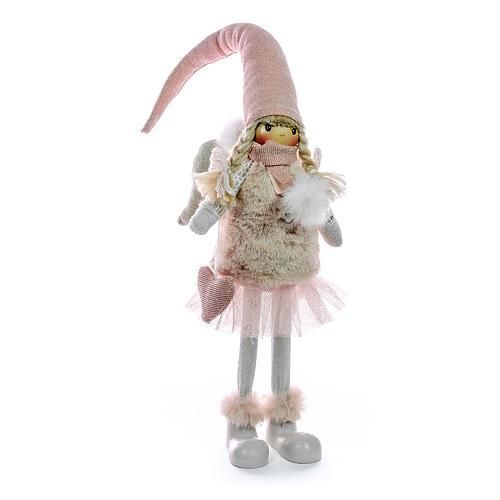Dekoracia MagicHome, Anjel, ružový, 28 cm