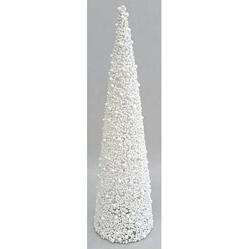 Dekoracia MagicHome X9208, TreeCone45.White, biela, bobuľky, 45 cm