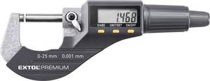 Mikrometer digitálny, 0-25mm, rozlíšenie 0,001mm, presnosť 0,002mm, plastové puzdro