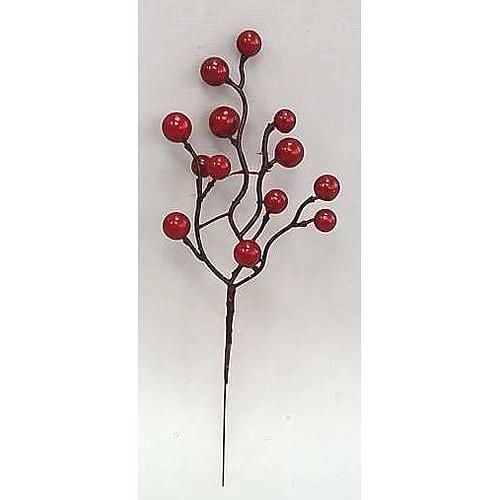 Vetvicka Berries.Red12, červená, 24 cm, bal. 12 ks
