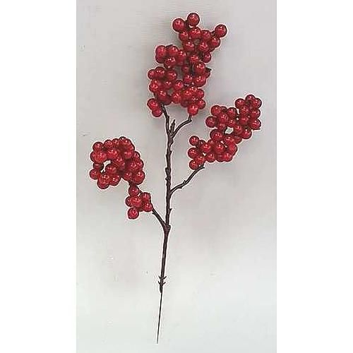 Vetvicka Berries.Red6, červená, 28 cm, bal. 6 ks