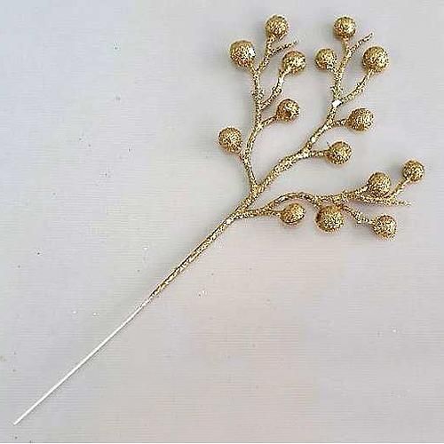 Vetvicka Gliberries.Gold, zlatá, 25 cm, bal. 12 ks